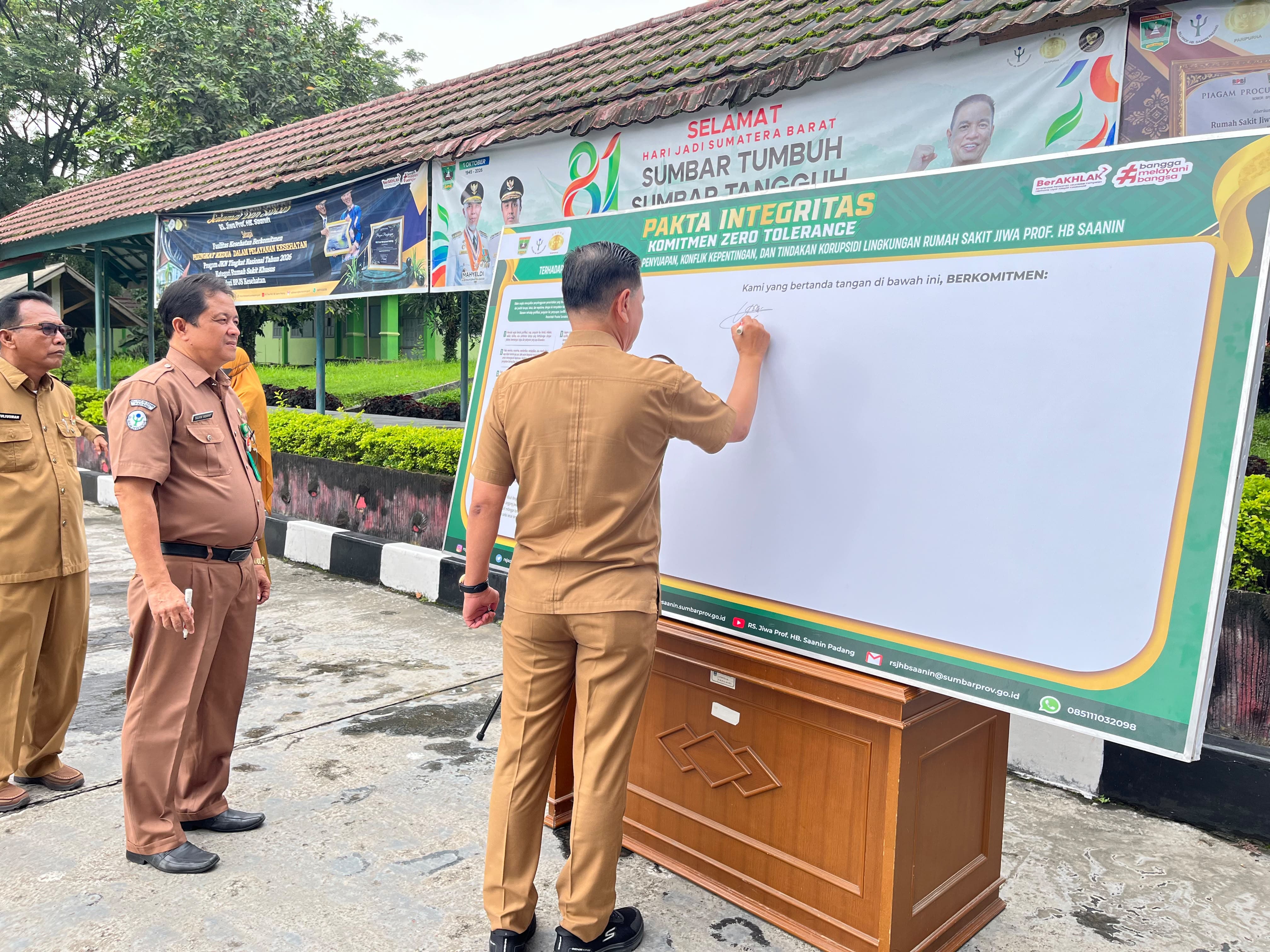 RSJ Prof. H.B. Saanin Teguhkan Komitmen Zero Tolerance terhadap Gratifikasi dan Korupsi